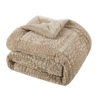 Chic Home Alligator 3 Piece Faux Fur Comforter Set