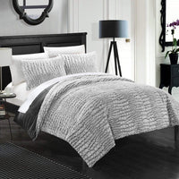 Chic Home Alligator 3 Piece Faux Fur Comforter Set