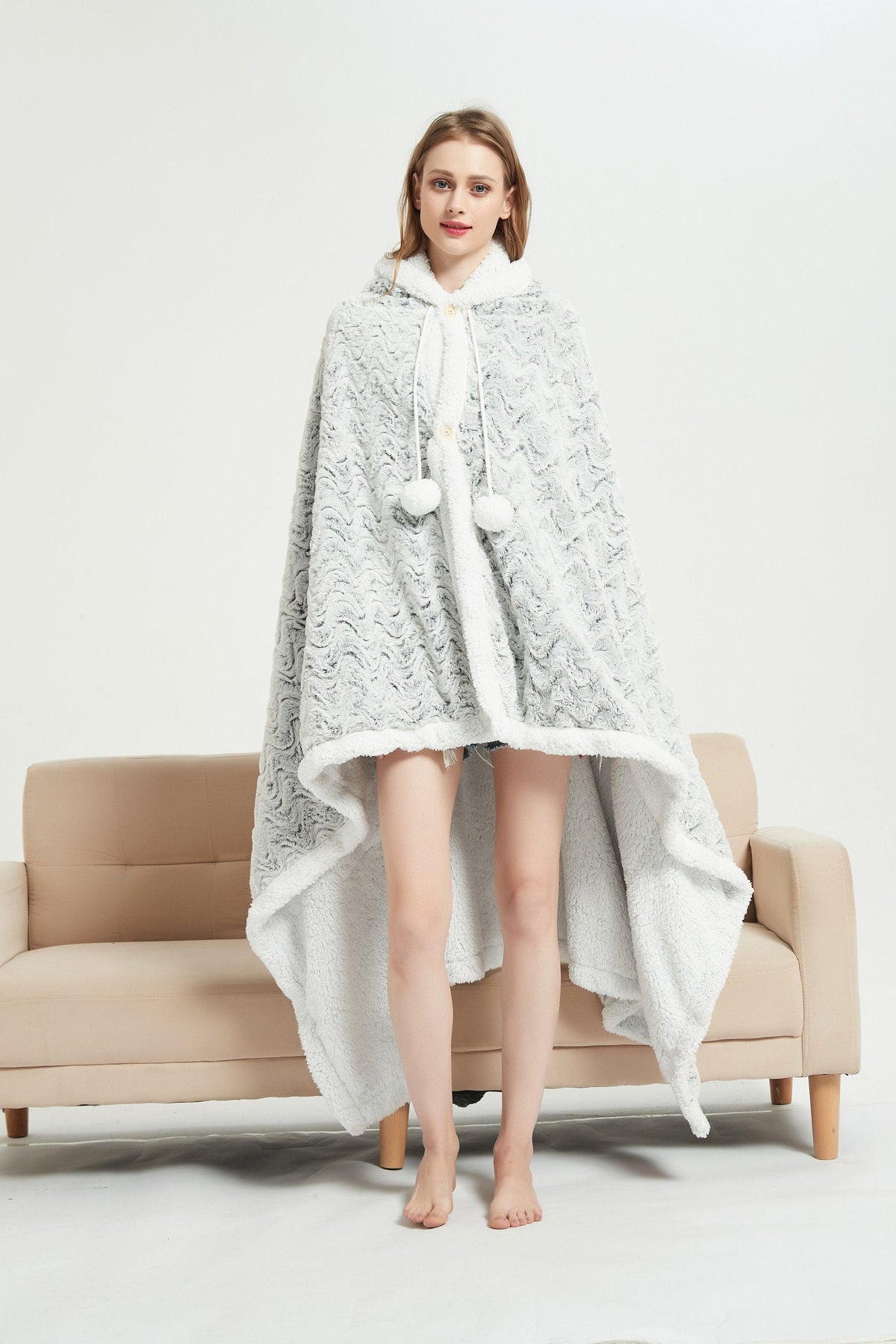 Chic Home Auburn Snuggle Hoodie Animal Pattern Robe