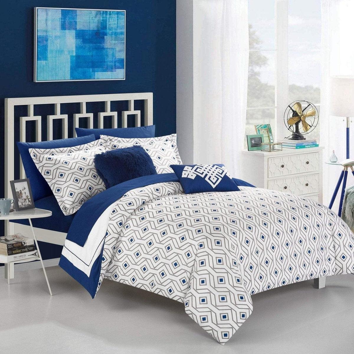 Chic Home Beckham 9 Piece Reversible Comforter Set