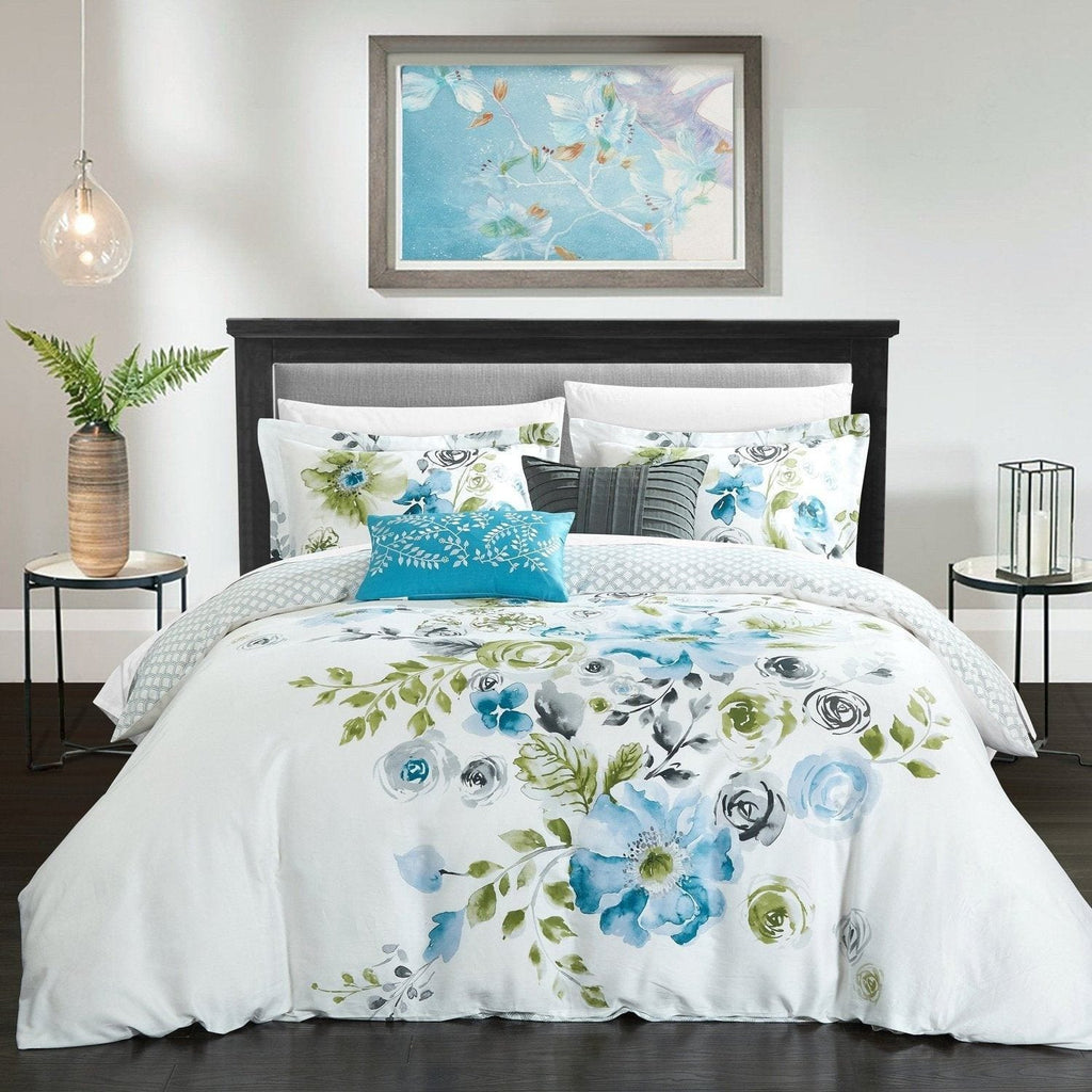 Chic Home Belleville Garden 9 Piece Floral Cotton Comforter Set Bedding