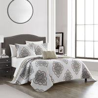 Chic Home Bentley 4 Piece Cotton Jacquard Quilt Set