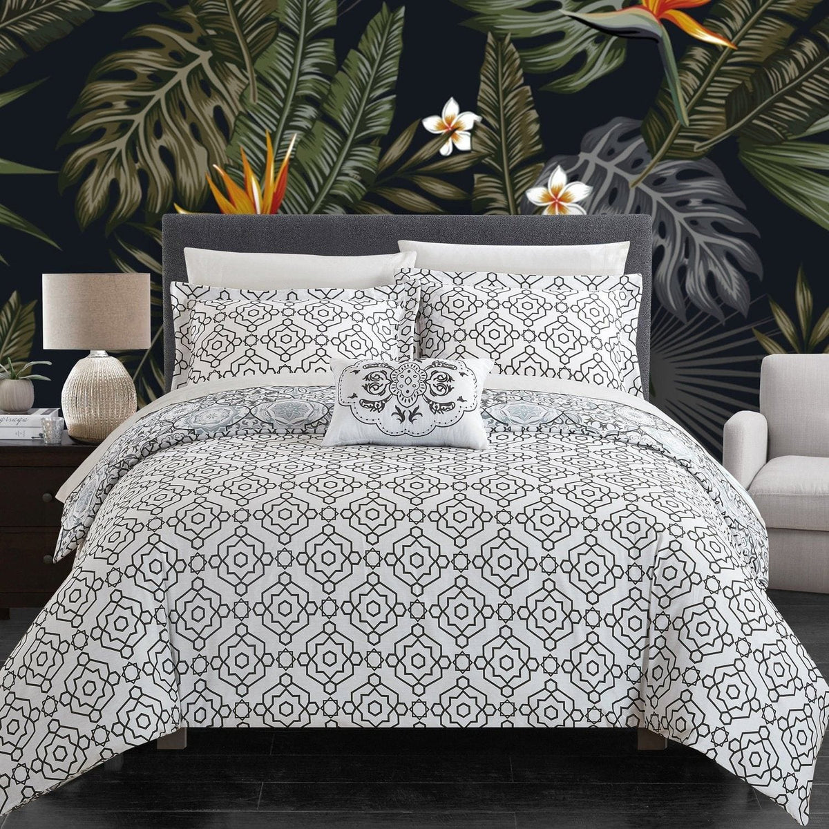 Chic Home Bristol 4 Piece Cotton Duvet Cover Set
