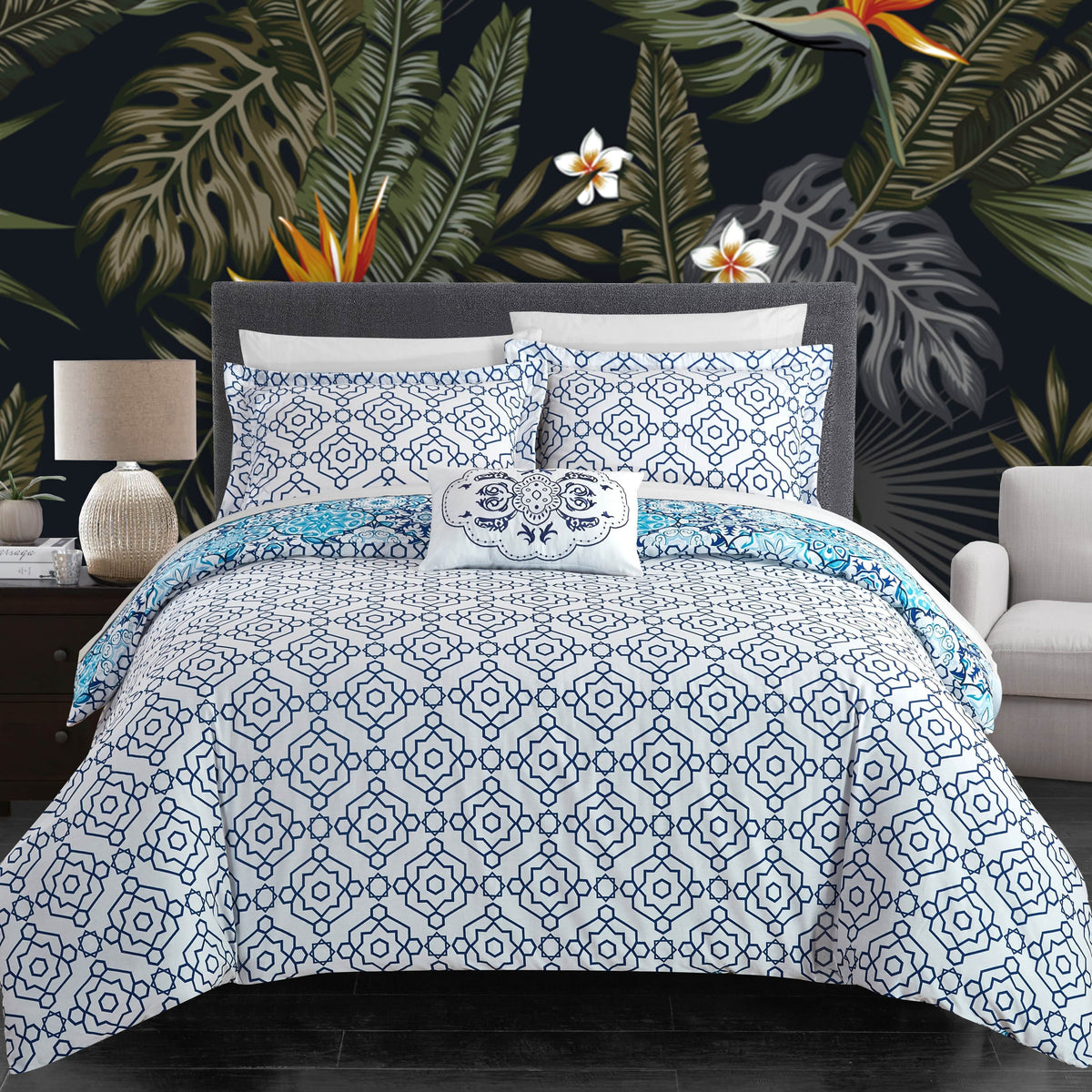 Chic Home Bristol 4 Piece Cotton Duvet Cover Set