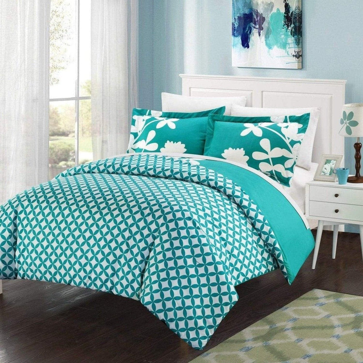 Chic Home Calla Lily 3 Piece Floral Duvet Cover Set