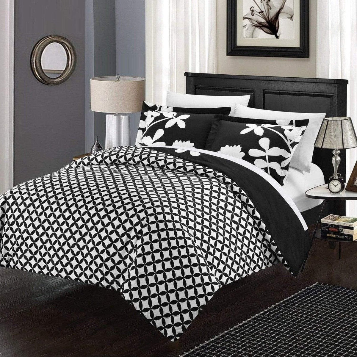 Chic Home Calla Lily 7 Piece Floral Duvet Cover Set