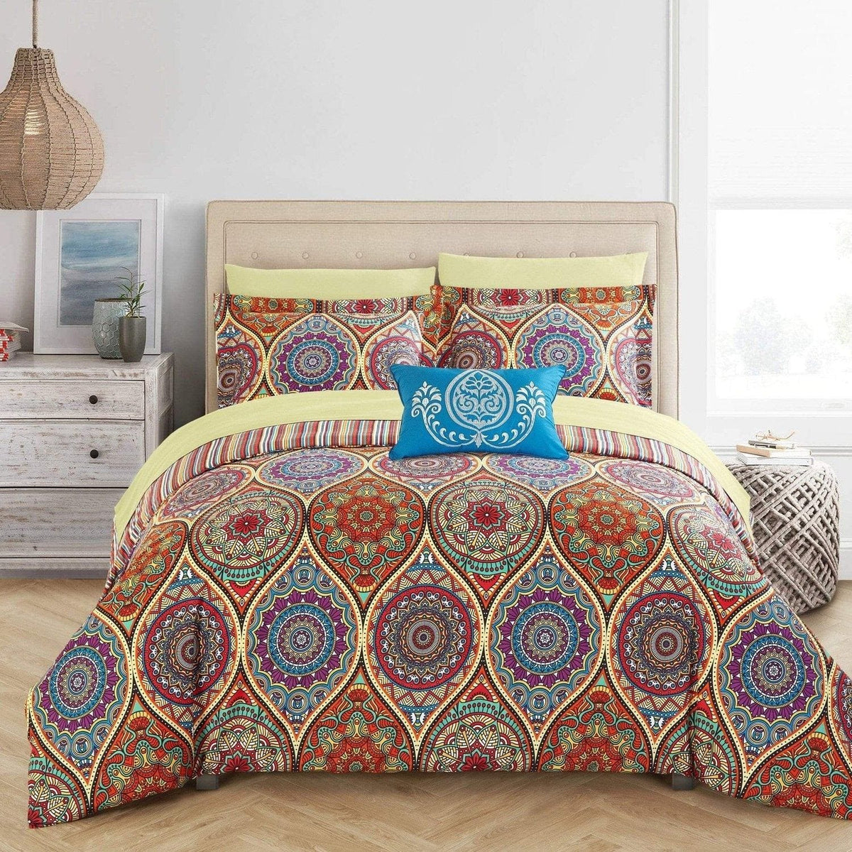 Chic Home Chennai 8 Piece Reversible Comforter Set Twin