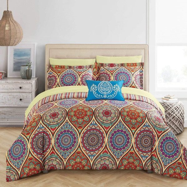 Chic Home Chennai 8 Piece Reversible Comforter Set Twin