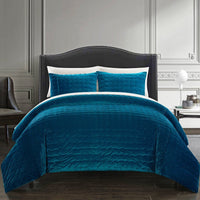 Chic Home Chyna 7 Piece Velvet Comforter Set Teal
