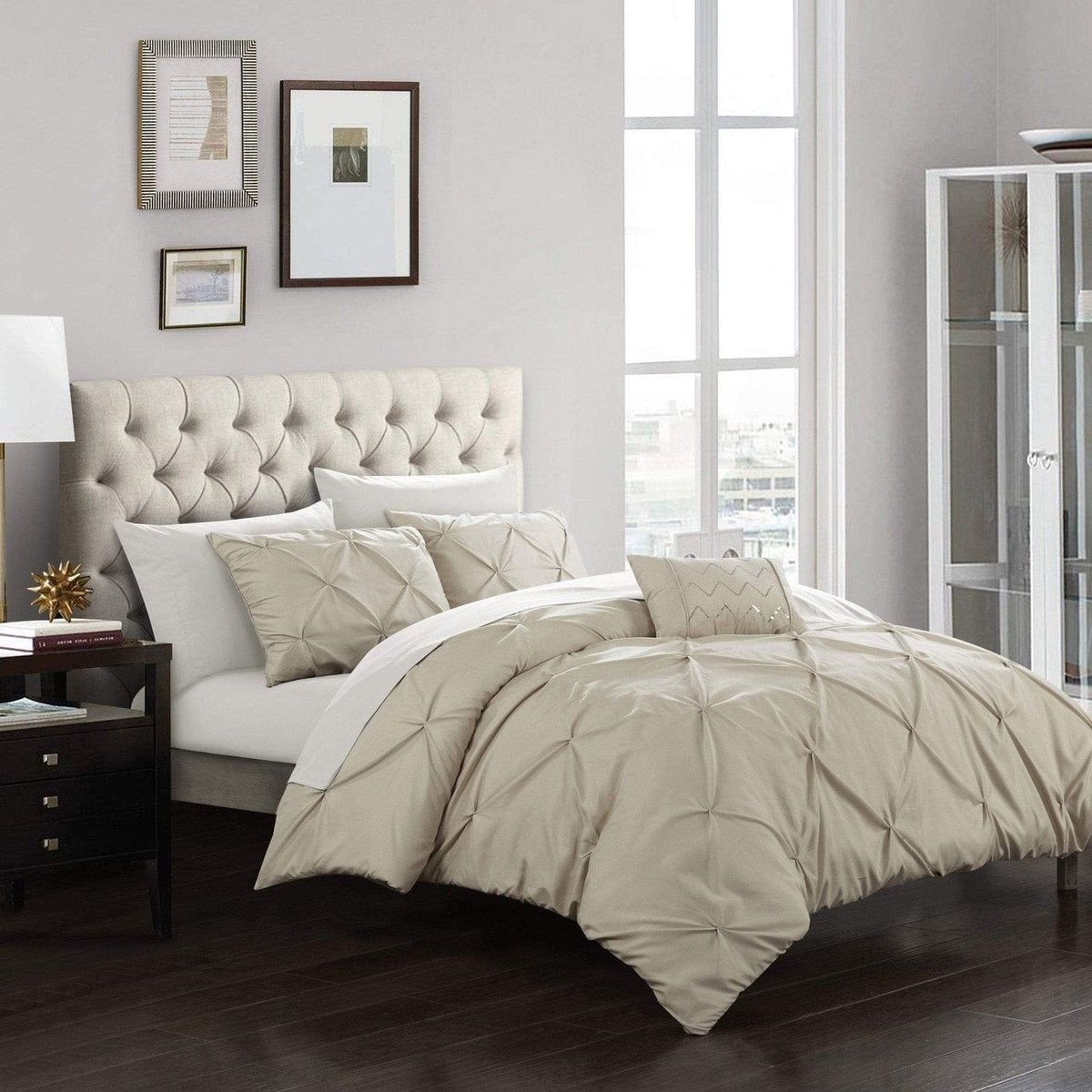 Chic Home Daya 8 Piece Pinch Pleat Duvet Cover Set