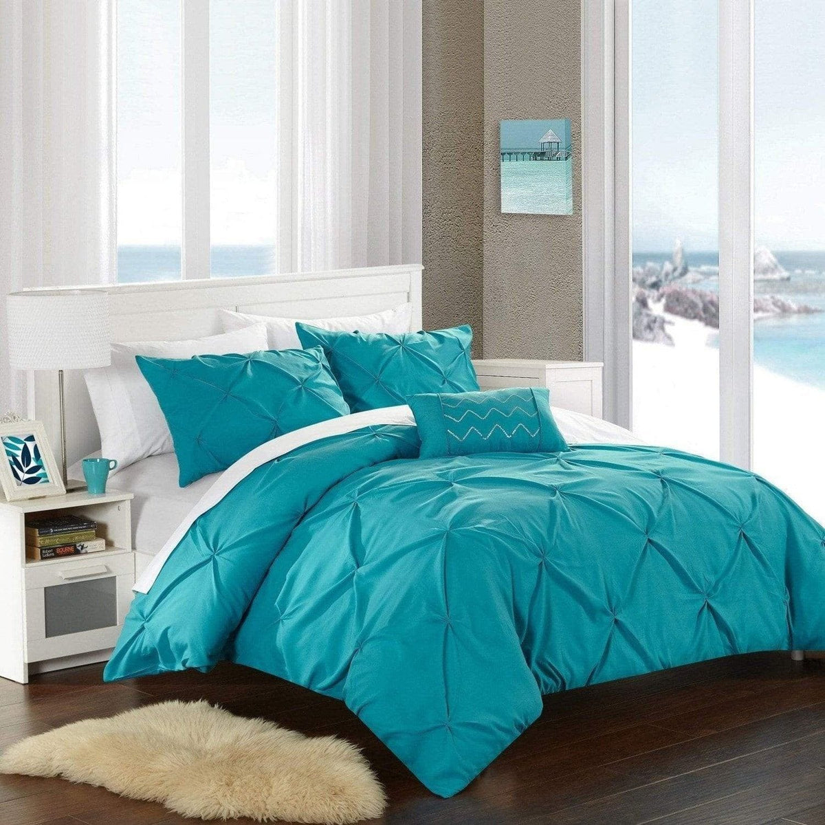 Chic Home Daya 8 Piece Pinch Pleat Duvet Cover Set