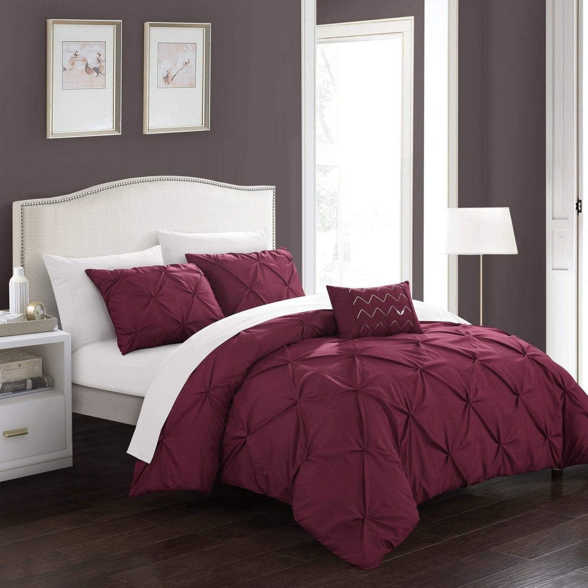 Chic Home Daya 8 Piece Pinch Pleat Duvet Cover Set