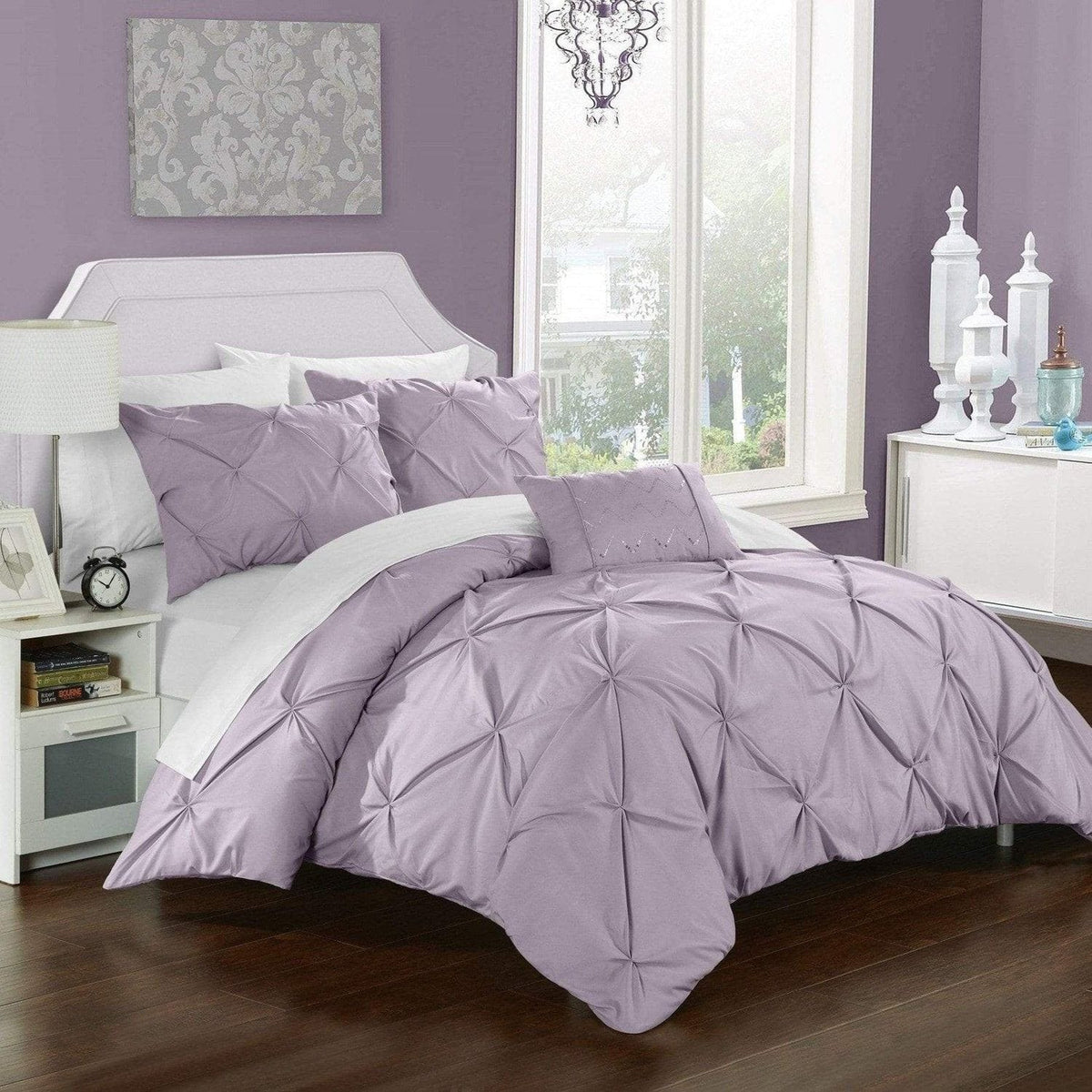 Chic Home Daya 8 Piece Pinch Pleat Duvet Cover Set