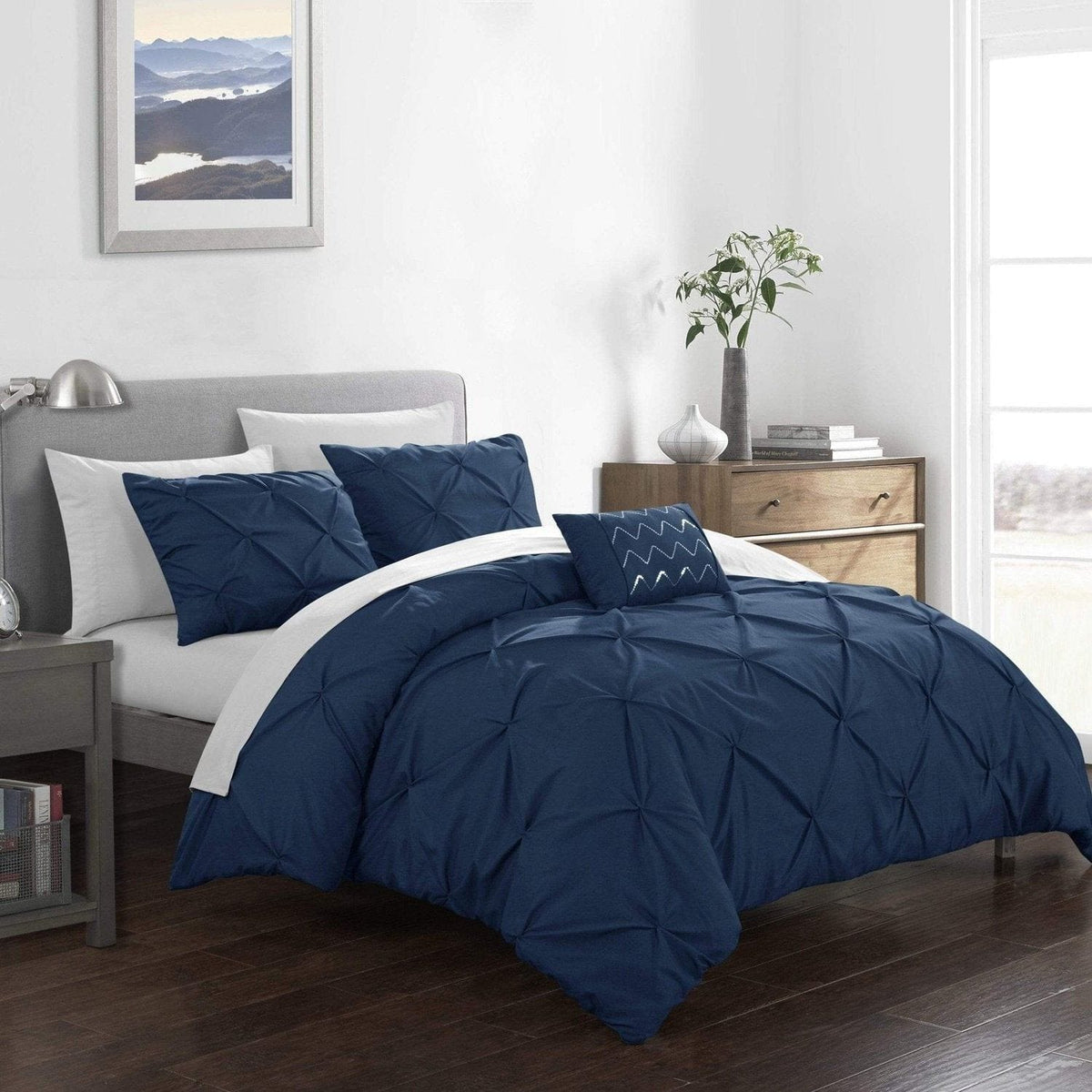 Chic Home Daya 8 Piece Pinch Pleat Duvet Cover Set