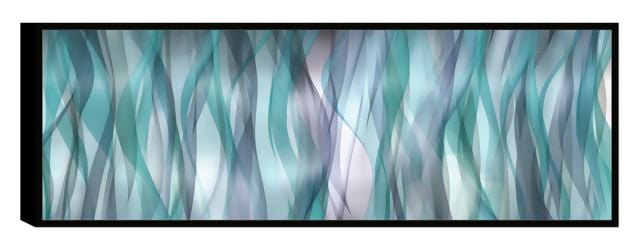 Chic Home Blue Flames 1 Piece Framed Wrapped Canvas Wall Art Giclee Print Abstract Design
