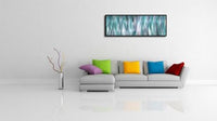 Chic Home Blue Flames 1 Piece Framed Wrapped Canvas Wall Art Giclee Print Abstract Design