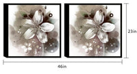 Chic Home Magnolia 2 Piece Set Framed Wrapped Canvas Wall Art Giclee Print Floral Design