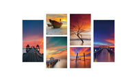 Chic Home Ocean View 6 Piece Set Wrapped Canvas Wall Art Giclee Print Waterfront Scenes
