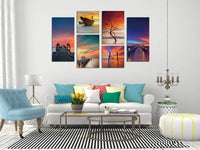 Chic Home Ocean View 6 Piece Set Wrapped Canvas Wall Art Giclee Print Waterfront Scenes