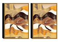 Chic Home Regis 2 Piece Set Framed Wrapped Canvas Wall Art Giclee Print Abstract Design