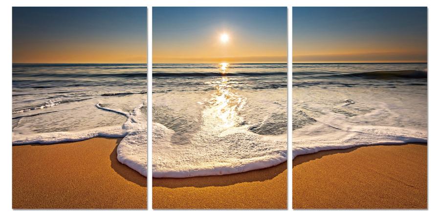 Chic Home Sunset 3 Piece Set Wrapped Canvas Wall Art Giclee Print Sunset on the Horizon