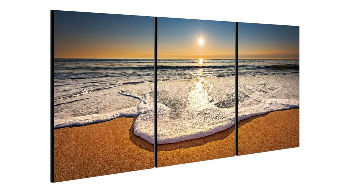 Chic Home Sunset 3 Piece Set Wrapped Canvas Wall Art Giclee Print Sunset on the Horizon