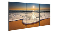 Chic Home Sunset 3 Piece Set Wrapped Canvas Wall Art Giclee Print Sunset on the Horizon
