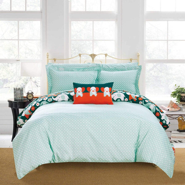 Chic Home Elephant Reprise 8 Piece Cute Elephant Comforter Set