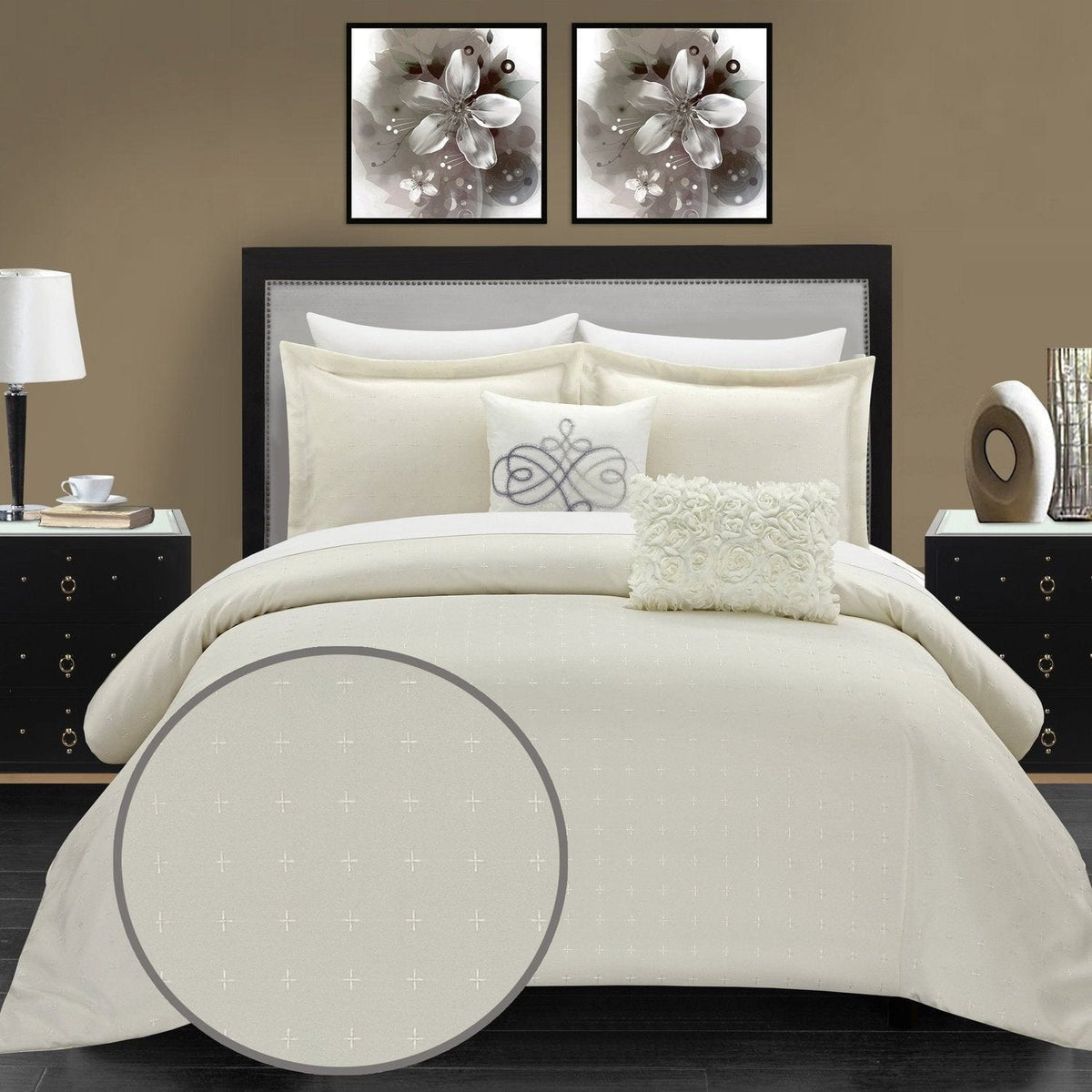 Chic Home Emery 5 Piece Stitched Comforter Set