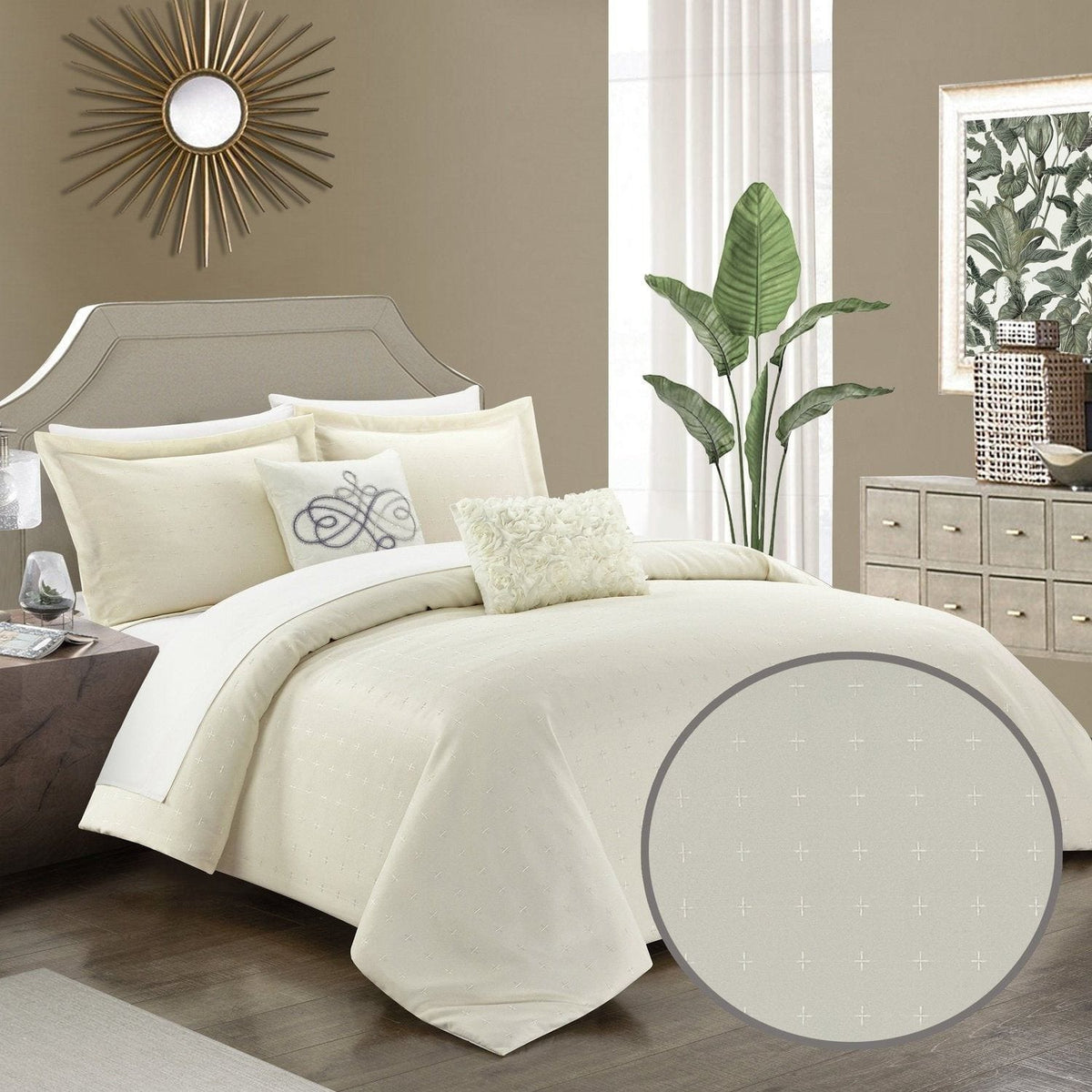 Chic Home Emery 5 Piece Stitched Comforter Set