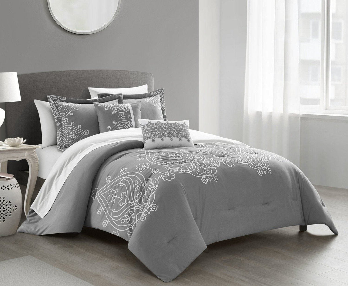 Chic Home Gigi 5 Piece Embroidered Comforter Set