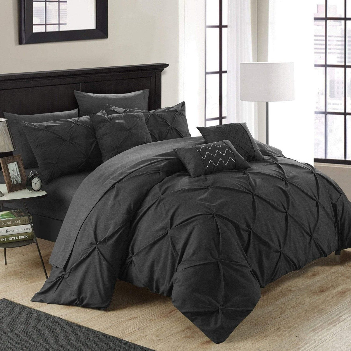 Chic Home Hannah 10 Piece Pinch Pleat Comforter Set