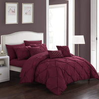 Chic Home Hannah 10 Piece Pinch Pleat Comforter Set