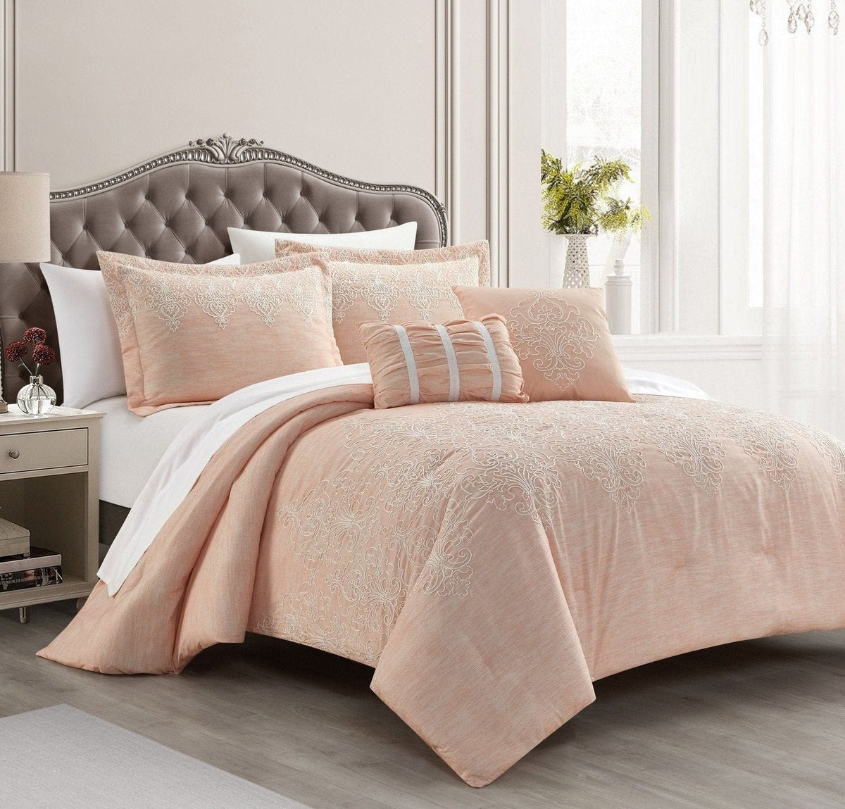 Chic Home Hubli 5 Piece Embroidered Comforter Set
