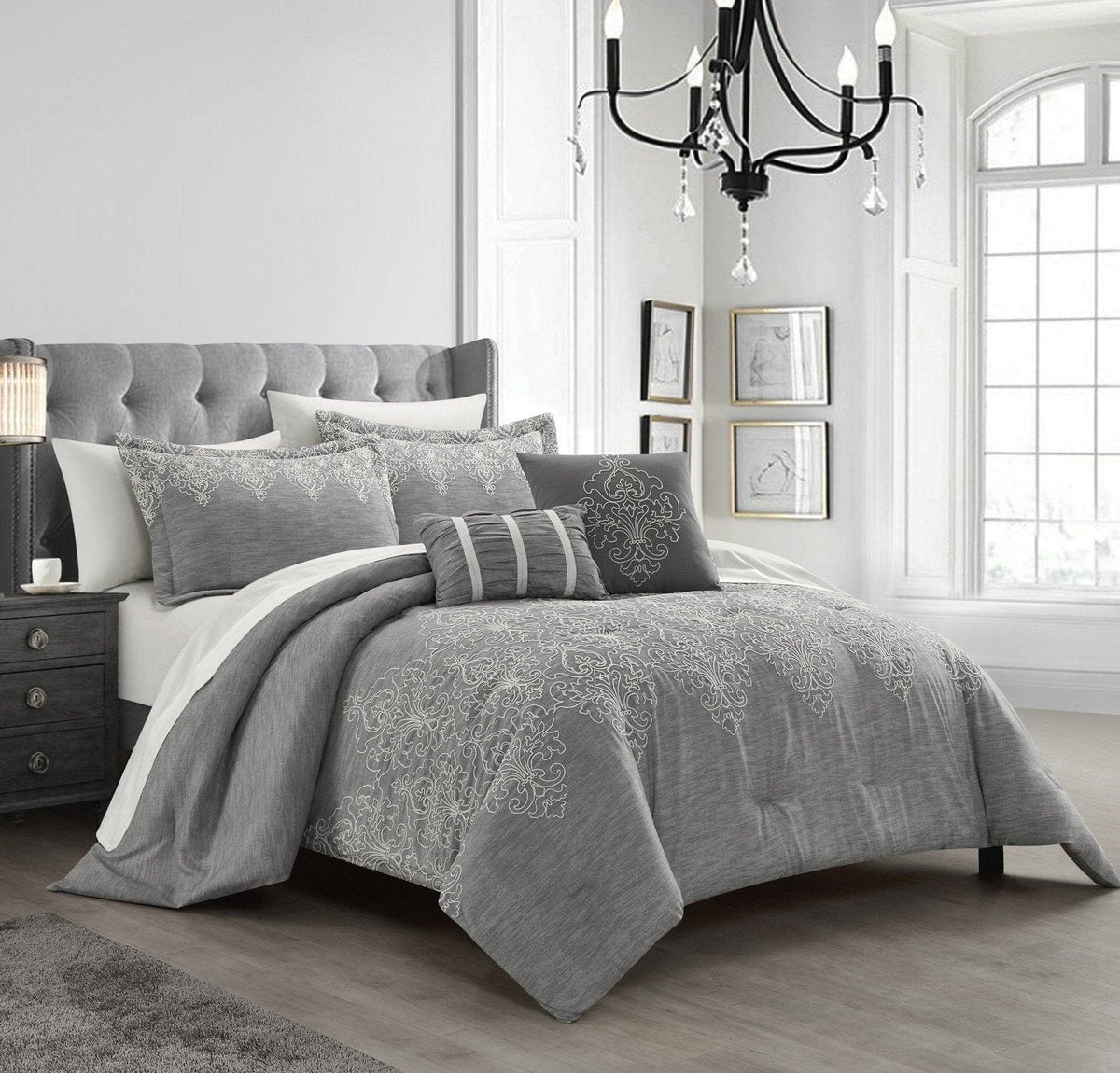 Chic Home Hubli 5 Piece Embroidered Comforter Set