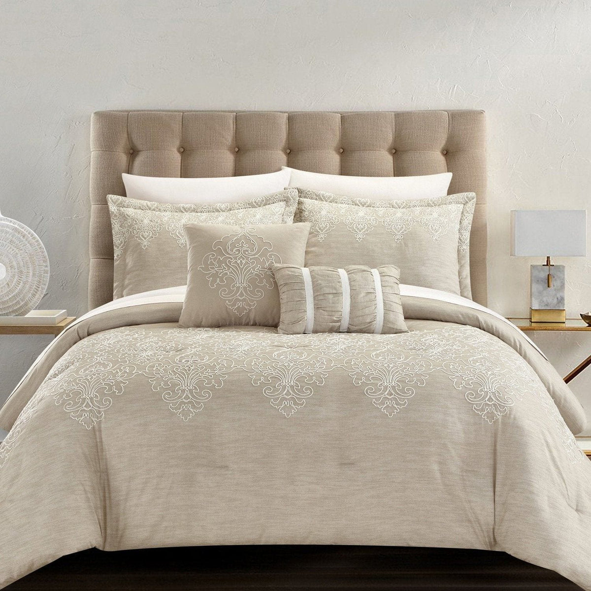 Chic Home Hubli 5 Piece Embroidered Comforter Set