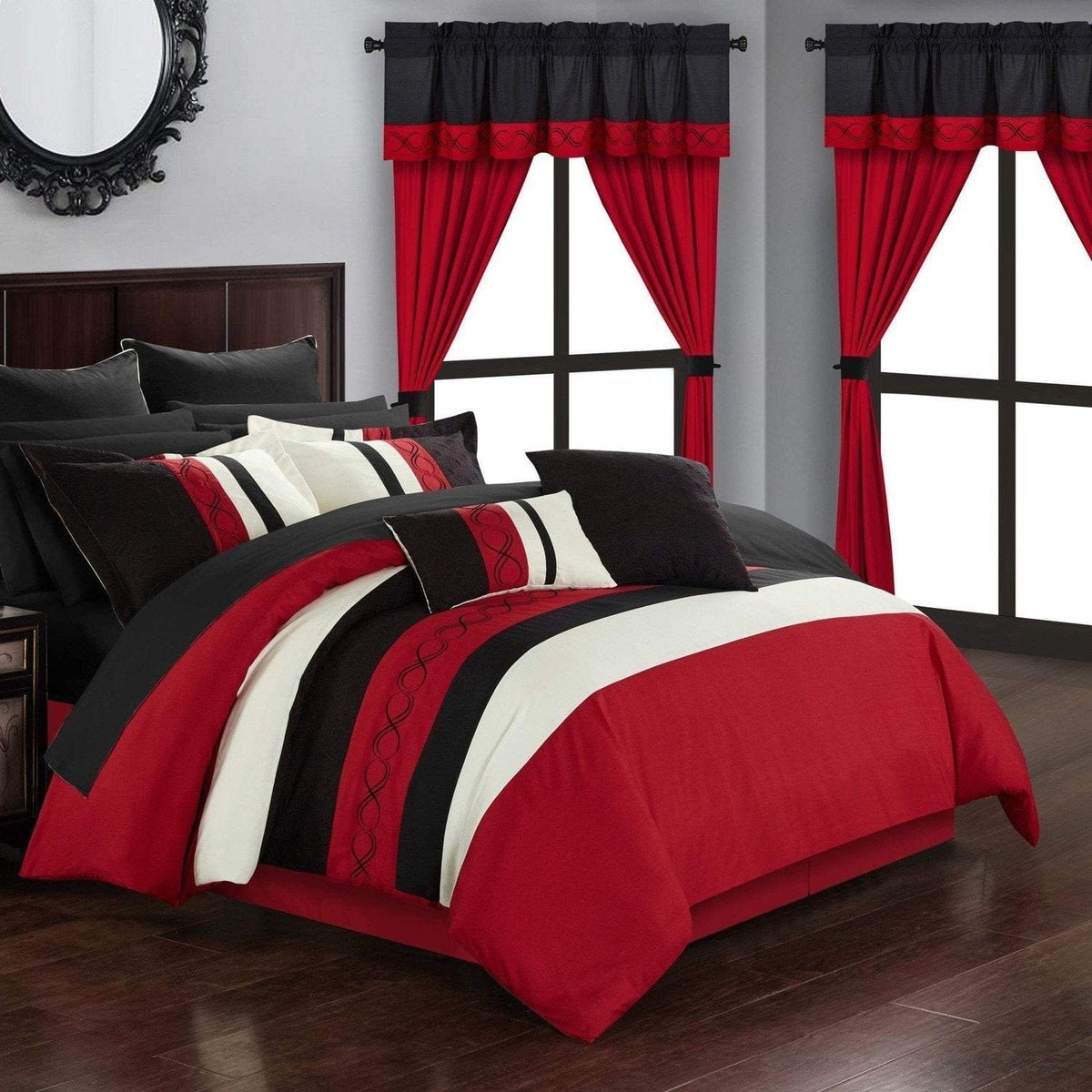 Chic Home Idit 24 Piece Color Block Comforter Set