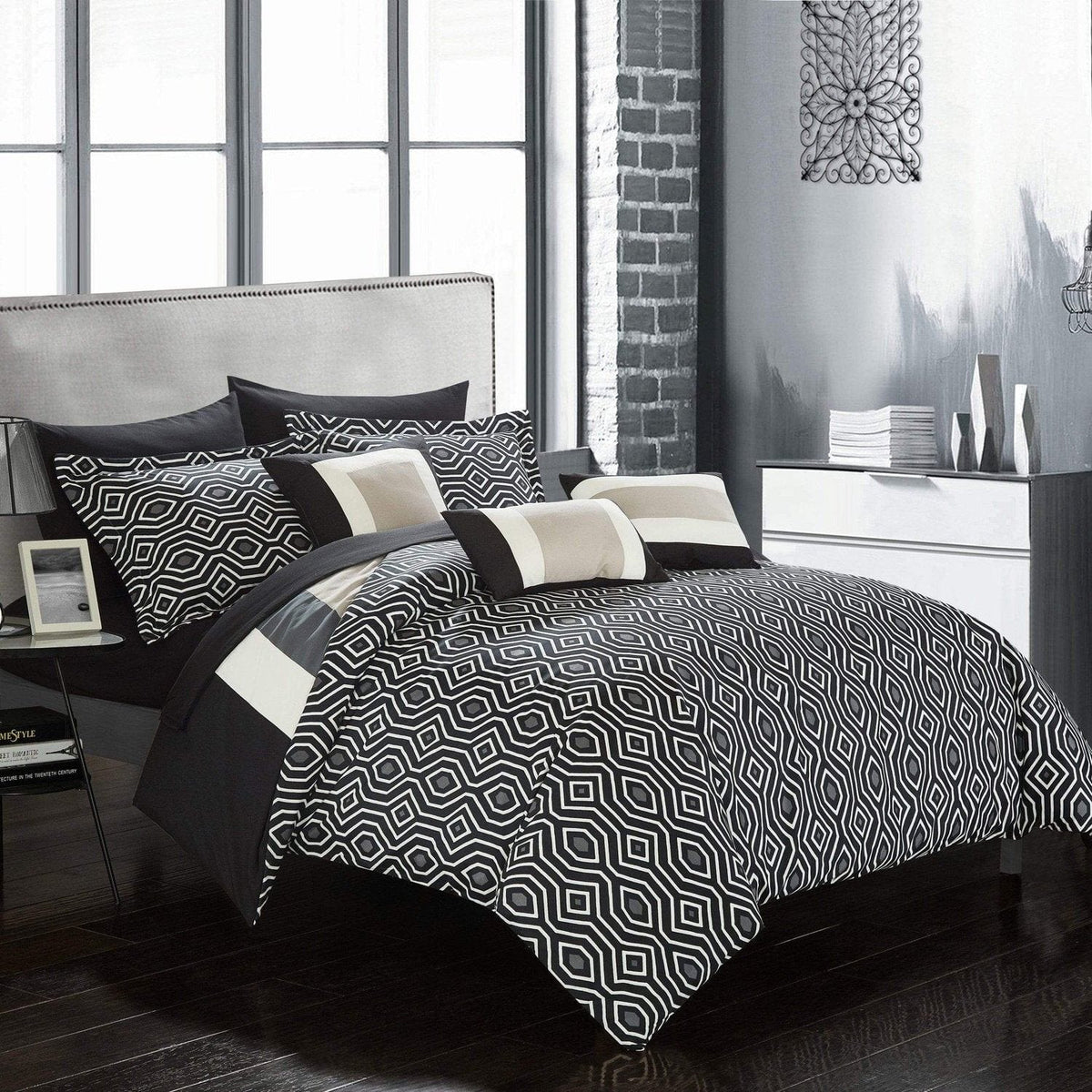 Chic Home Jake 10 Piece Reversible Comforter Set