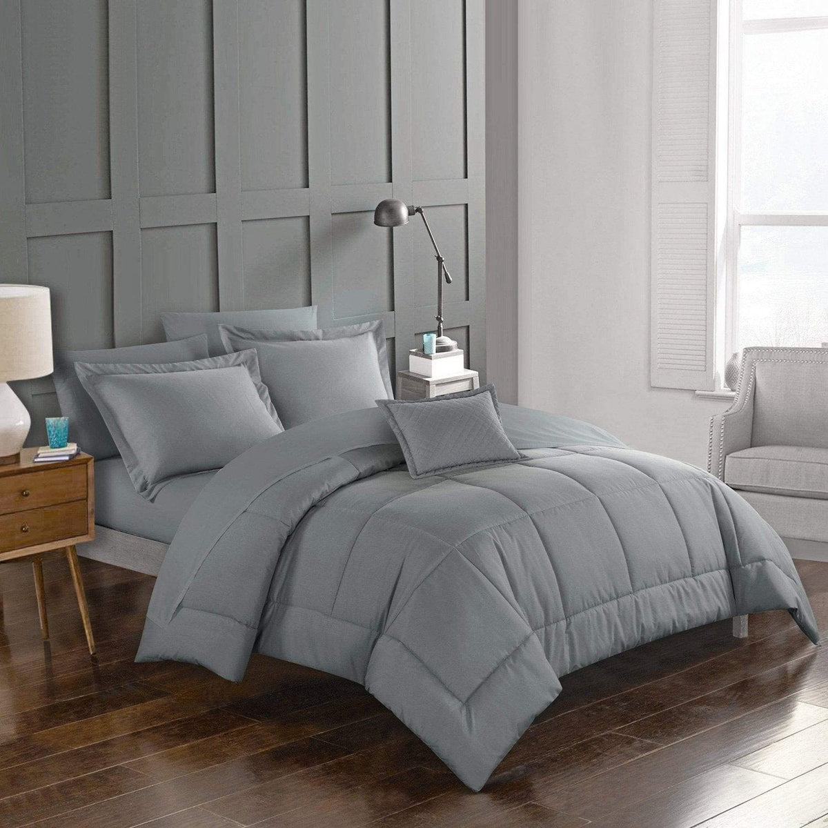 Chic Home Jordyn 8 Piece Stitched Comforter Set