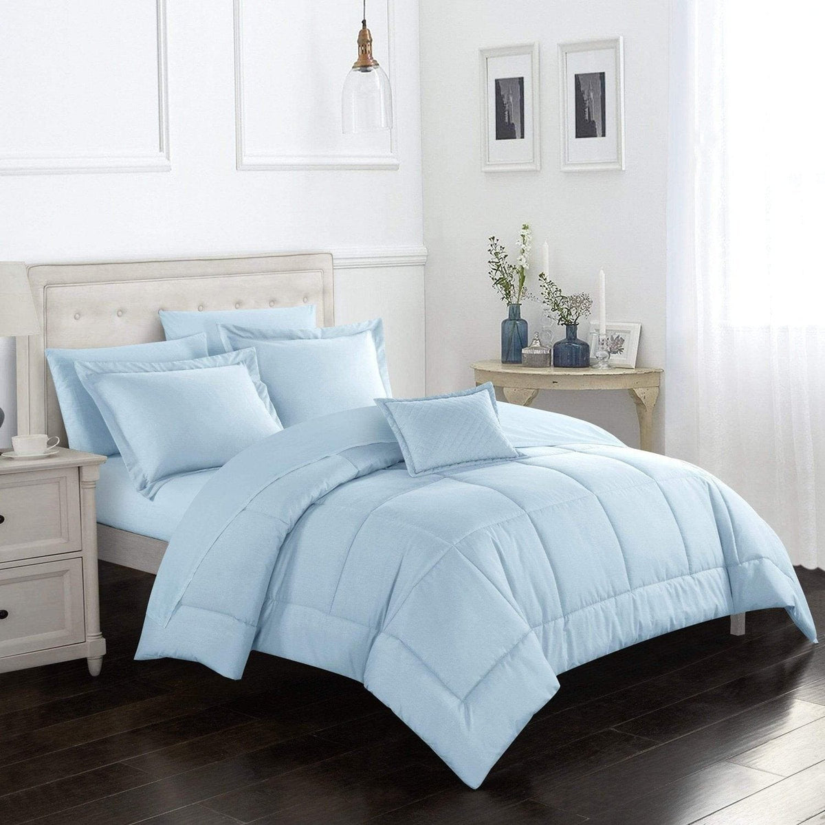 Chic Home Jordyn 8 Piece Stitched Comforter Set