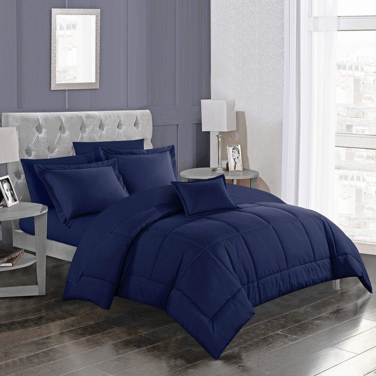 Chic Home Jordyn 8 Piece Stitched Comforter Set