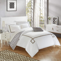 Chic Home Kendall 4 Piece Reversible Duvet Cover Set Grey