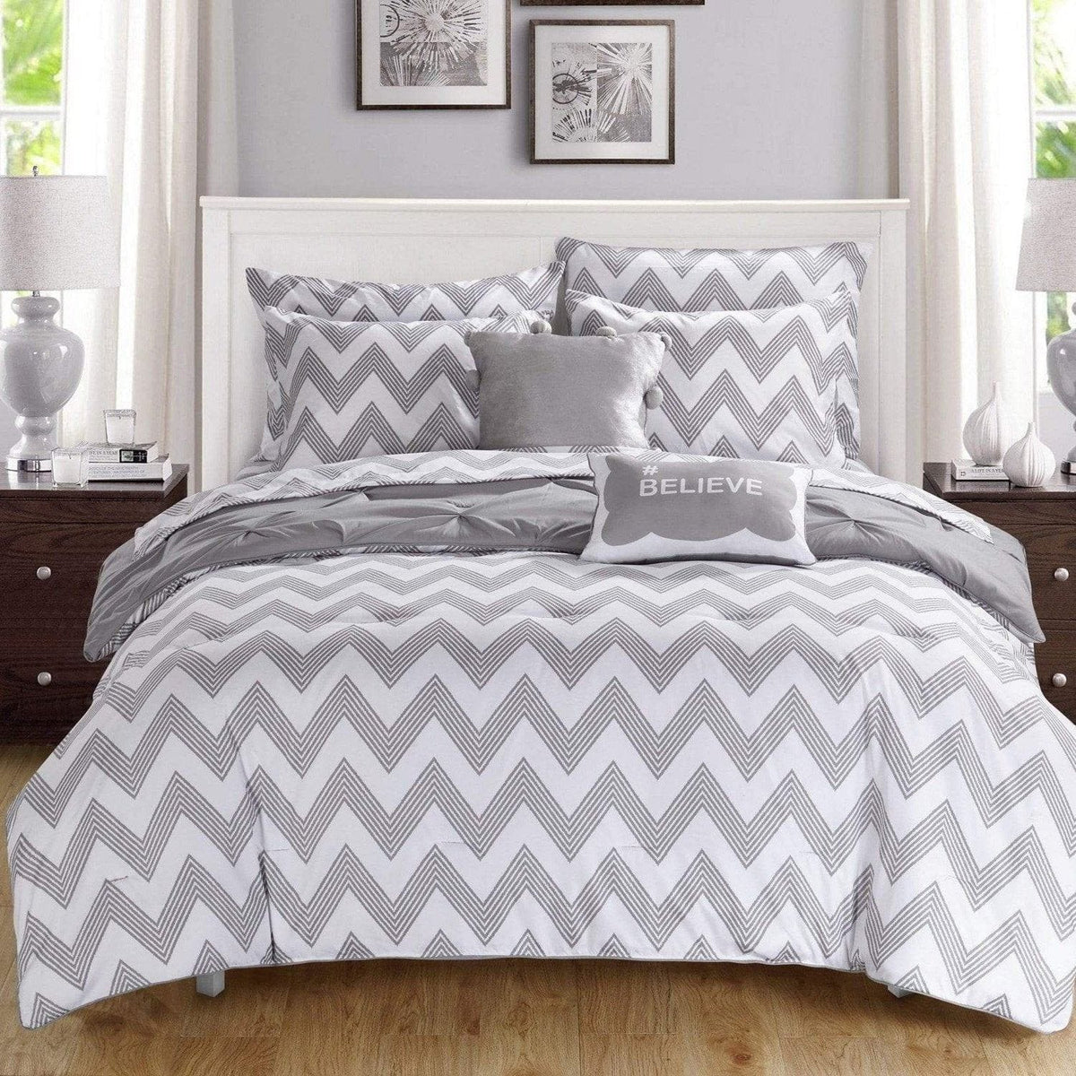 Chic Home Louisville 9 Piece Reversible Comforter Set