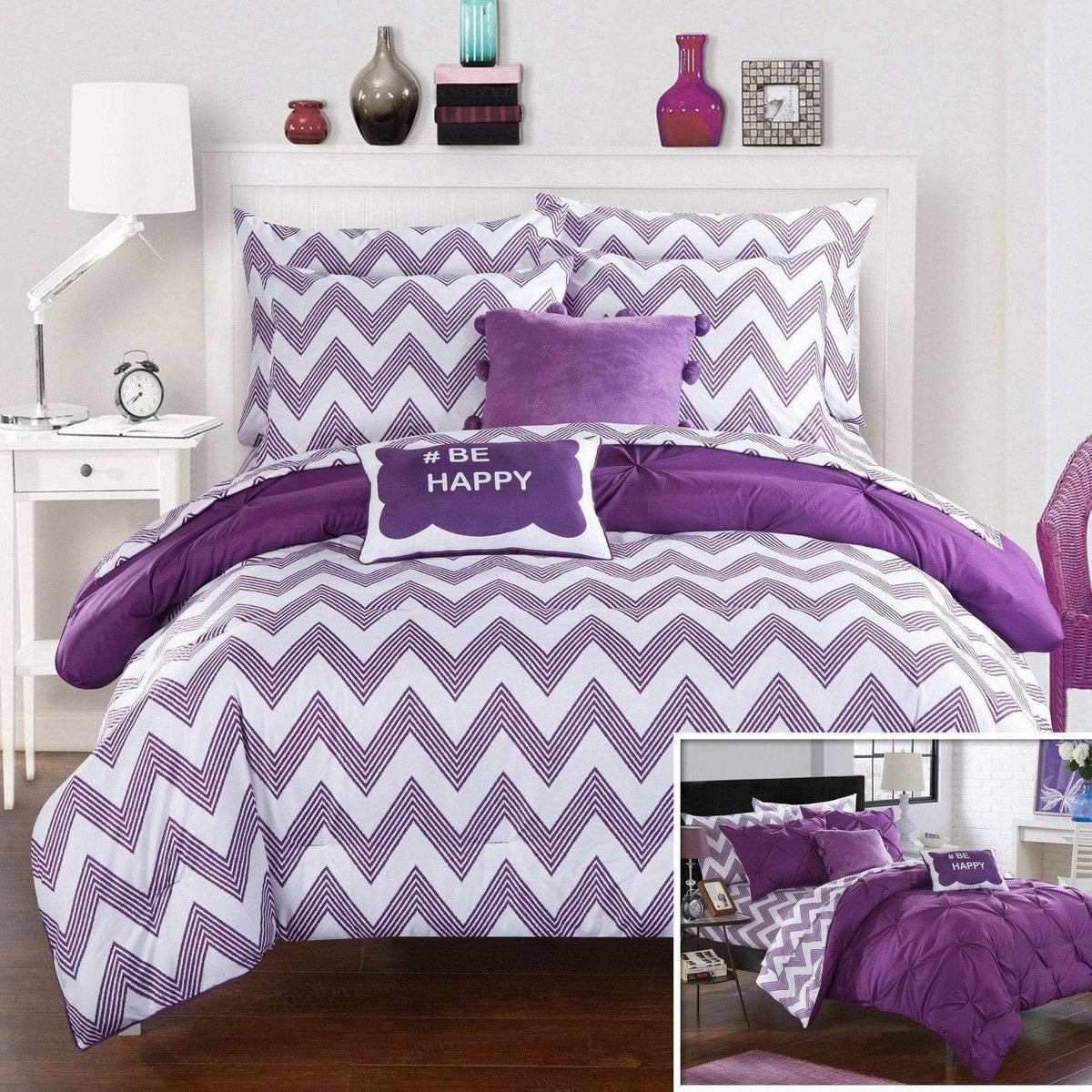 Chic Home Louisville 9 Piece Reversible Comforter Set