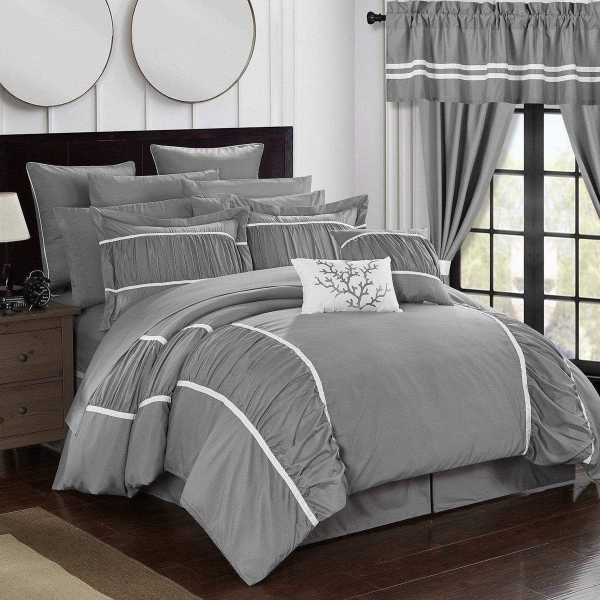 Chic Home Mayan 24 Piece Ruffled Comforter Set