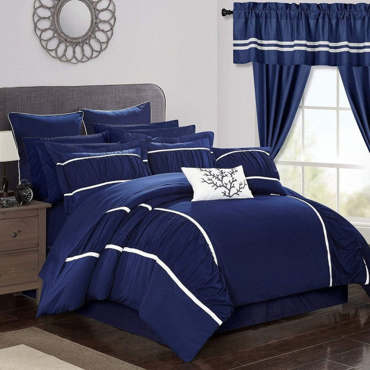 Chic Home Mayan 24 Piece Ruffled Comforter Set