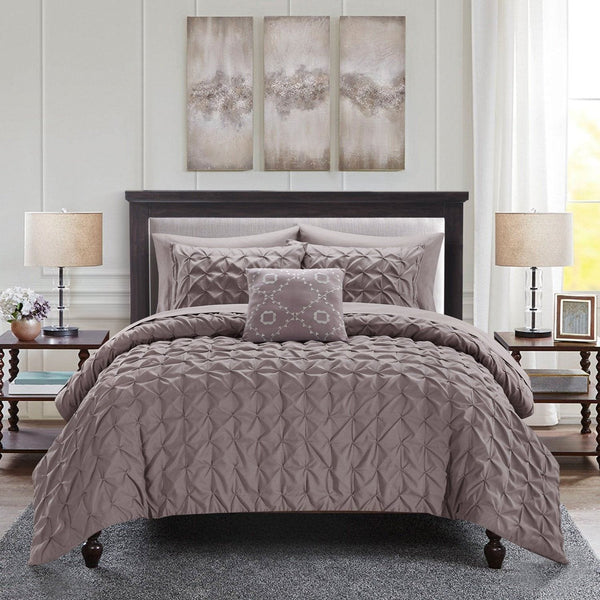 Chic Home Mercer 8 Piece Comforter Set Plum