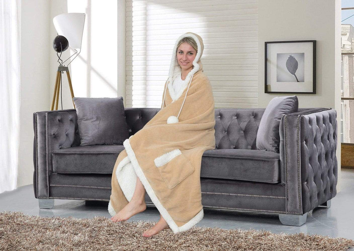 Chic Home Nava Animal Print Plush Snuggle Hoodie