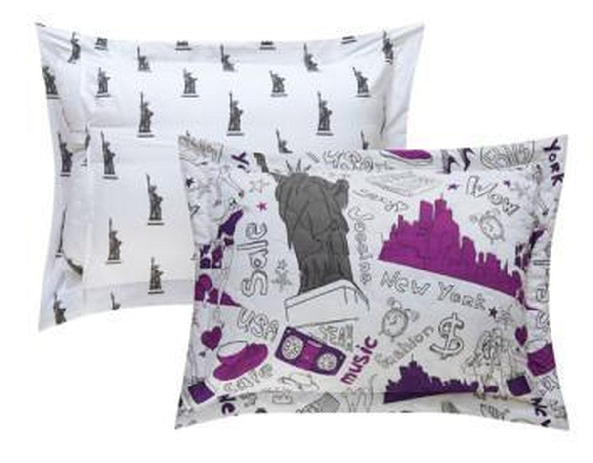 Chic Home New York 5 Piece Reversible Quilt Set