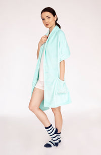 Chic Home Pedra Plush Flannel Fleece Wrap With Socks